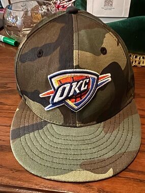 Oklahoma City Thunder OKC New Era 9FIFTY Youth Camo Snapback Hat NBA 2017